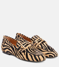 Tod's T Ring printed calf hair loafers - Tod's T 形环印花小牛毛乐福鞋