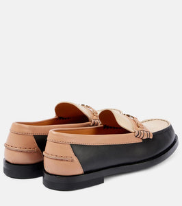 Tod's Colorblocked leather penny loafers
