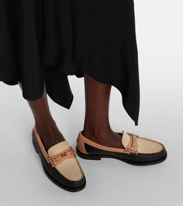 Tod's Colorblocked leather penny loafers