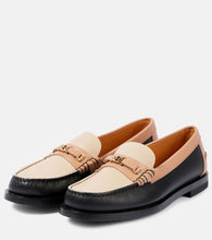 Tod's Colorblocked leather penny loafers