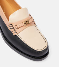 Tod's Colorblocked leather penny loafers