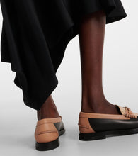 Tod's Colorblocked leather penny loafers