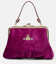 Vivienne Westwood Granny Frame Orb velvet tote bag. Shop Vivienne Westwood Top-Handle Bags for women now.