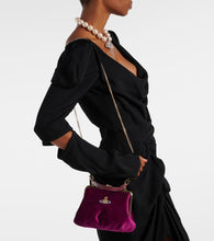 Vivienne Westwood Granny Frame Orb velvet tote bag