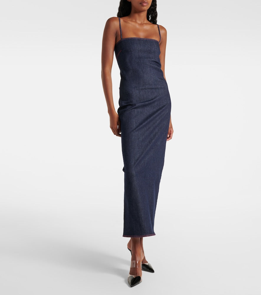Alaia Denim midi dress