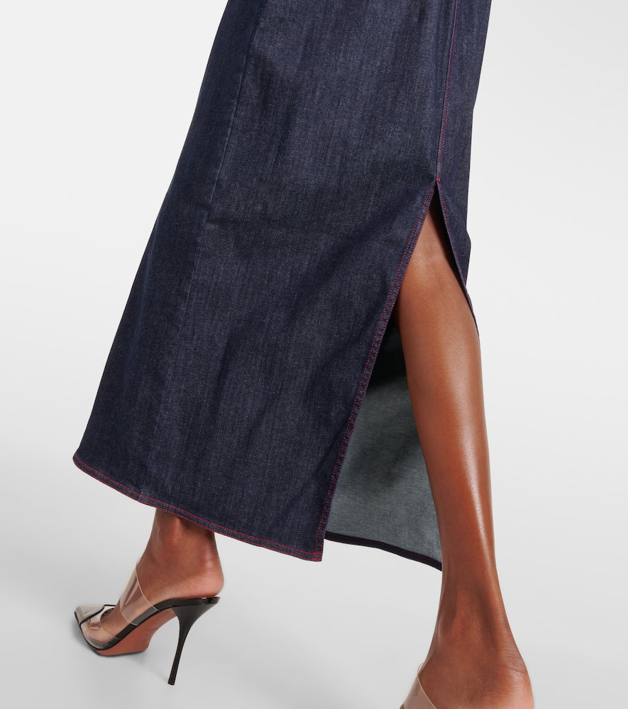 Alaia Denim midi dress