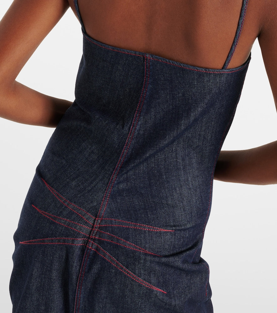 Alaia Denim midi dress