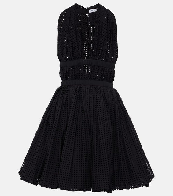 Alaia Deesse cotton-blend minidress