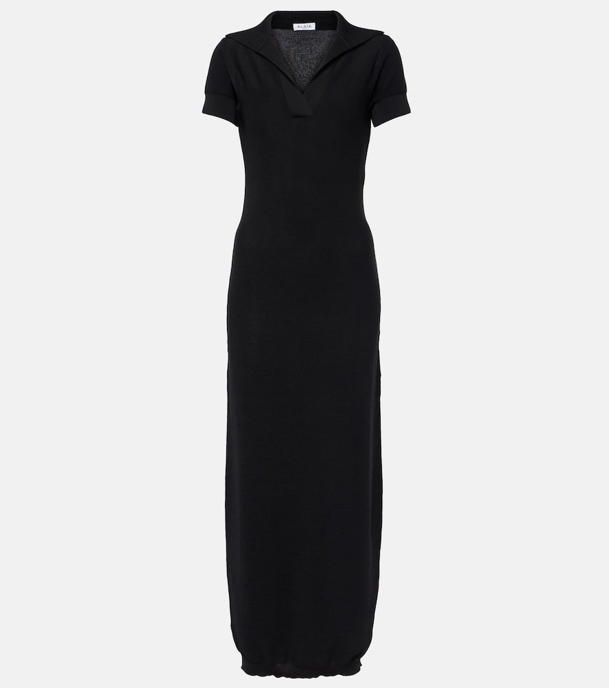 Alaia Semi-sheer polo dress. Alaia 半透明polo衫