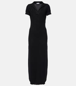 Alaia Semi-sheer polo dress