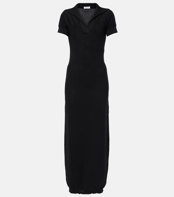 Alaia Semi-sheer polo dress