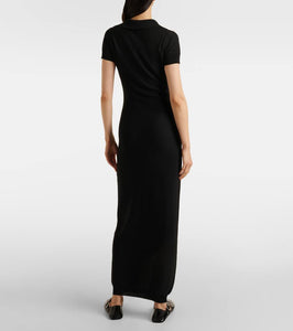 Alaia Semi-sheer polo dress
