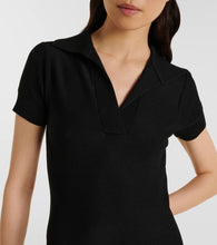 Alaia Semi-sheer polo dress