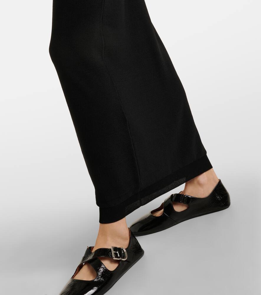 Alaia Semi-sheer polo dress