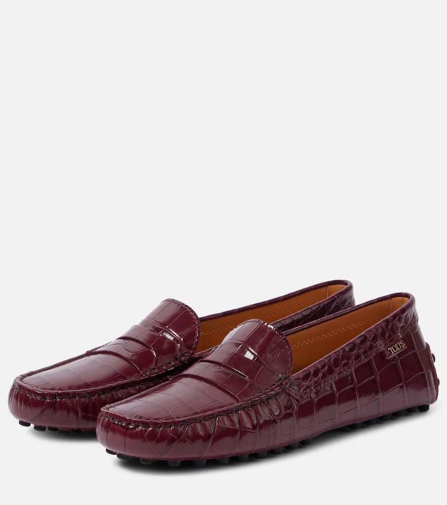 Tod's Gommino croc-effect leather driving shoes