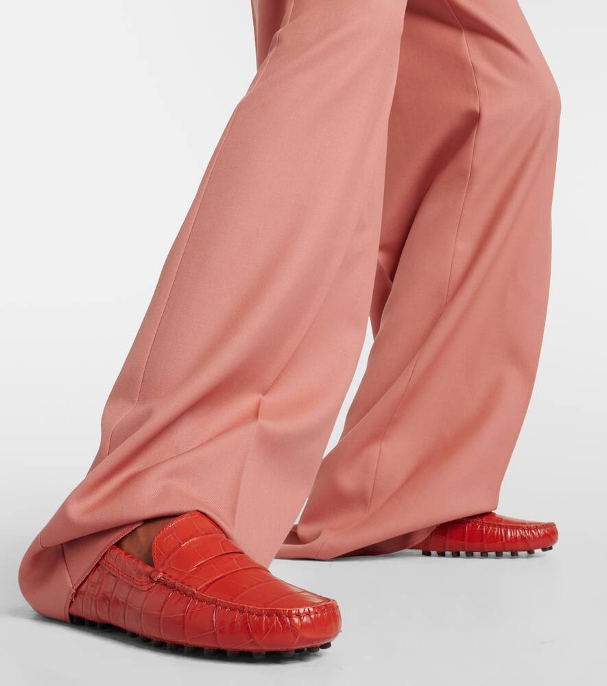 Tod's Gommino croc-effect leather loafers