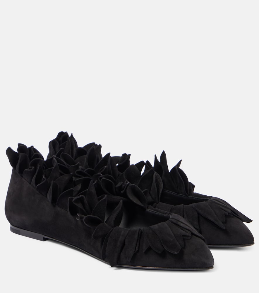 Alaia Petal suede ballet flats - Alaia Petal 绒面芭蕾平底鞋
