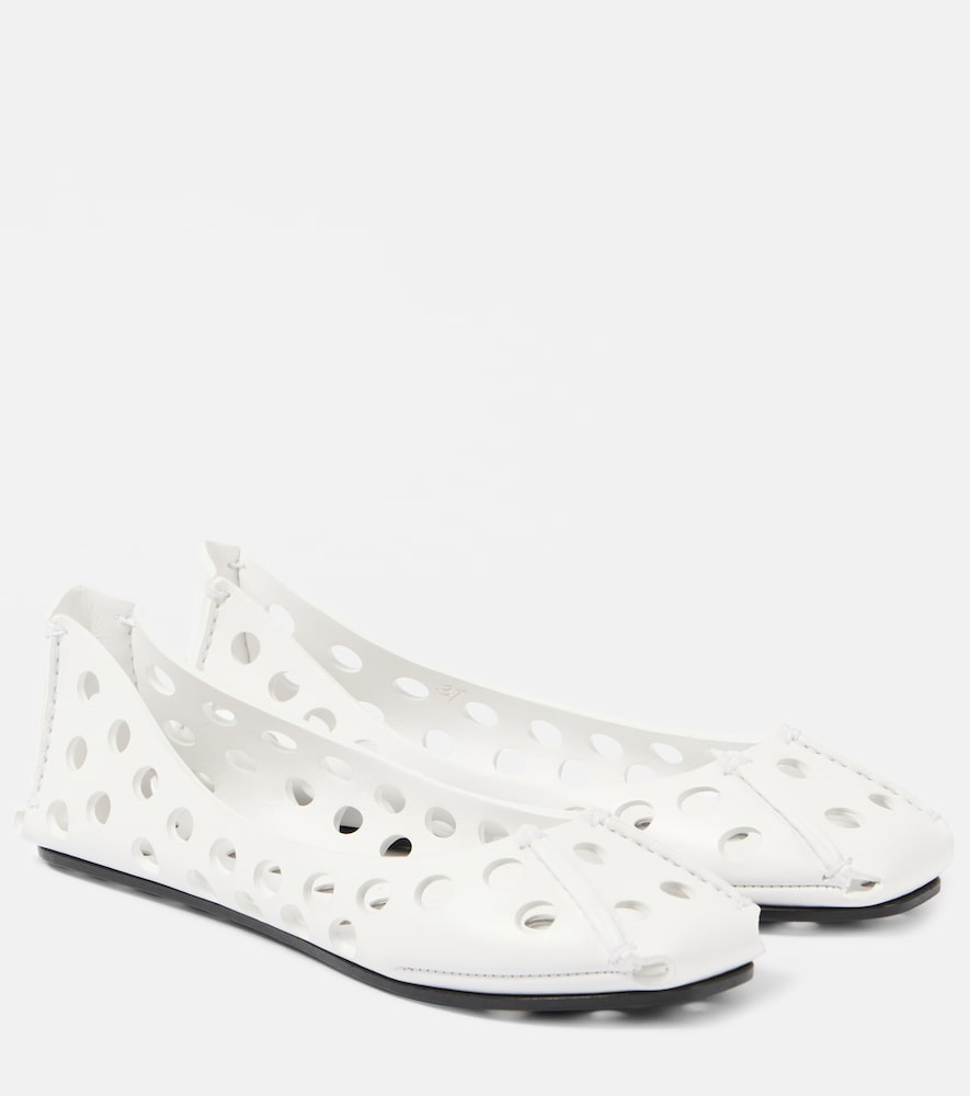 Alaia Perfo leather ballet flats - Alaia Perfo 皮革芭蕾平底鞋