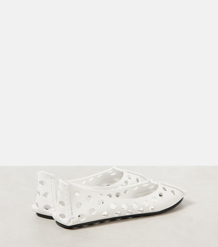Alaia Perfo leather ballet flats
