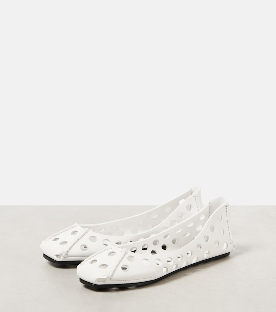 Alaia Perfo leather ballet flats