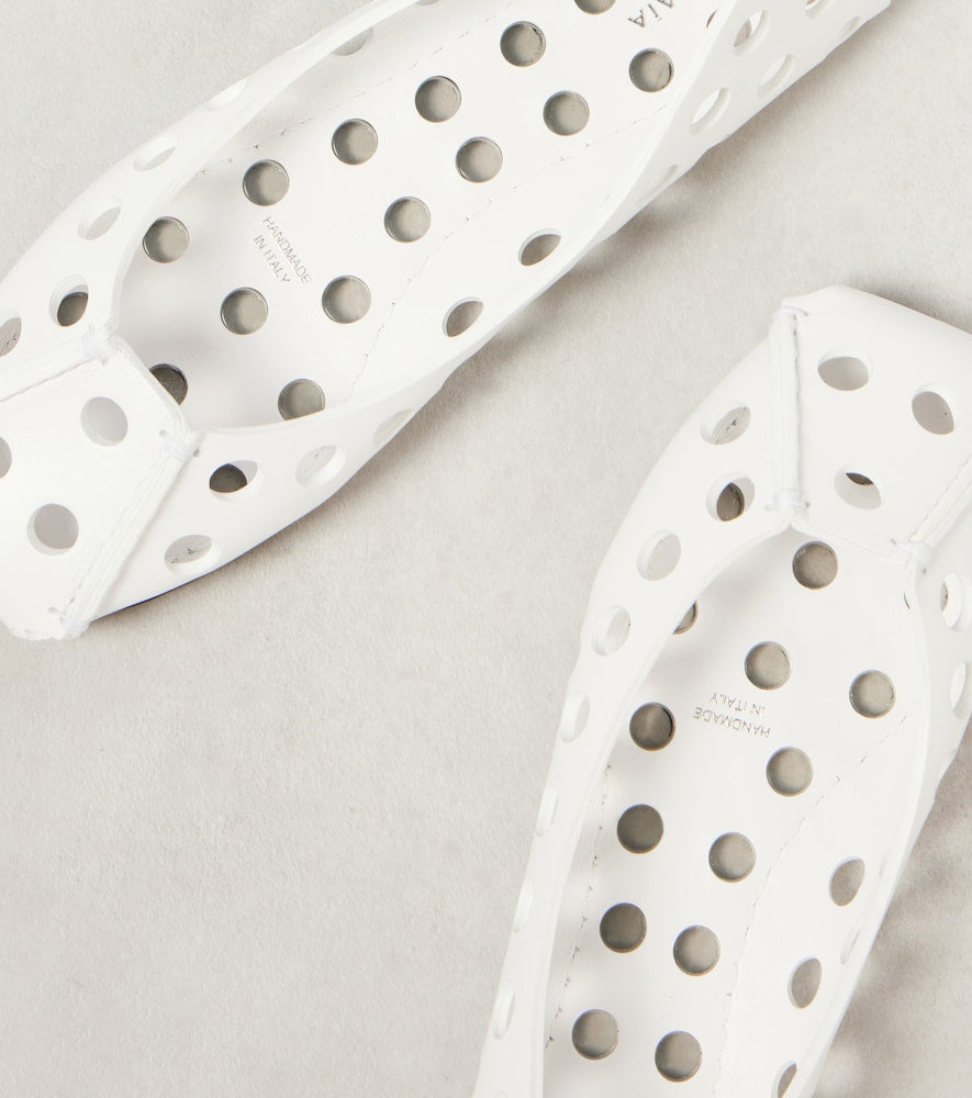 Alaia Perfo leather ballet flats