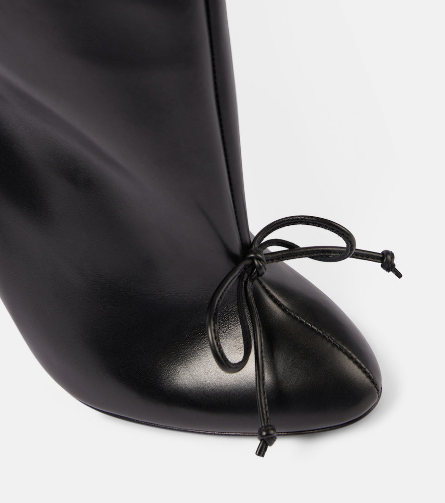 Alaia 90 bow-detail leather ankle boots