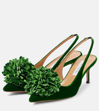 Aquazzura Couturier Sling 65 velvet slingback pumps