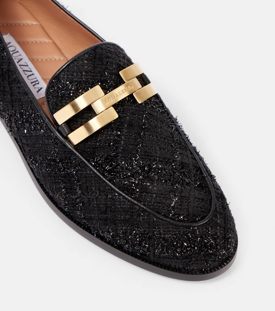 Aquazzura Brandi Bouclé loafers