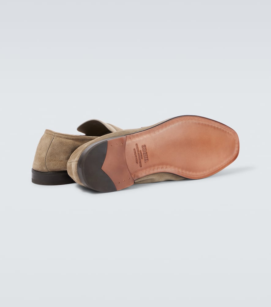 Zegna L'Asola suede penny loafers