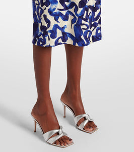 Gianvito Rossi Amour 90 metallic leather mules