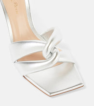 Gianvito Rossi Amour 90 metallic leather mules