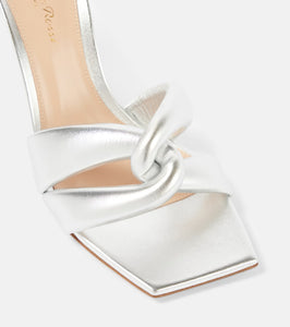Gianvito Rossi Amour 90 metallic leather mules