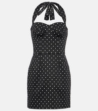 Dolce&Gabbana Polka-dot cotton-blend drill corset dress