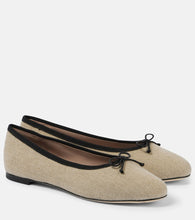 Malone Souliers x Tabitha Simmons Misty canvas ballet flats