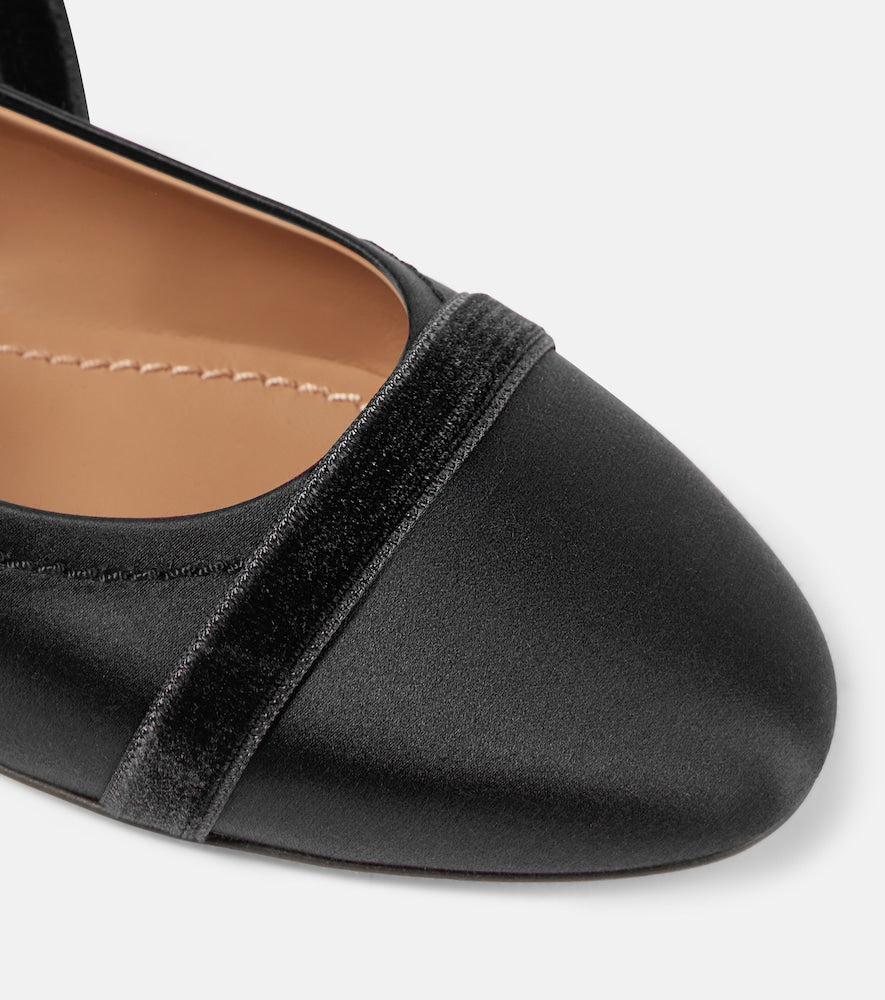 Malone Souliers Spencer satin ballet flats