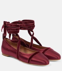 Malone Souliers Spencer satin ballet flats
