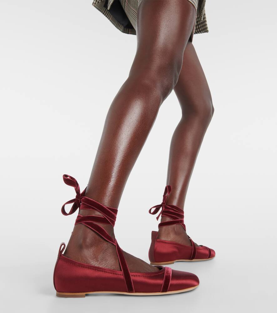 Malone Souliers Spencer satin ballet flats