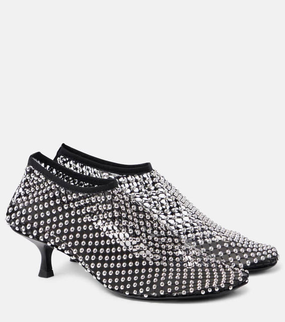 Christopher Esber Minette embellished fishnet pumps