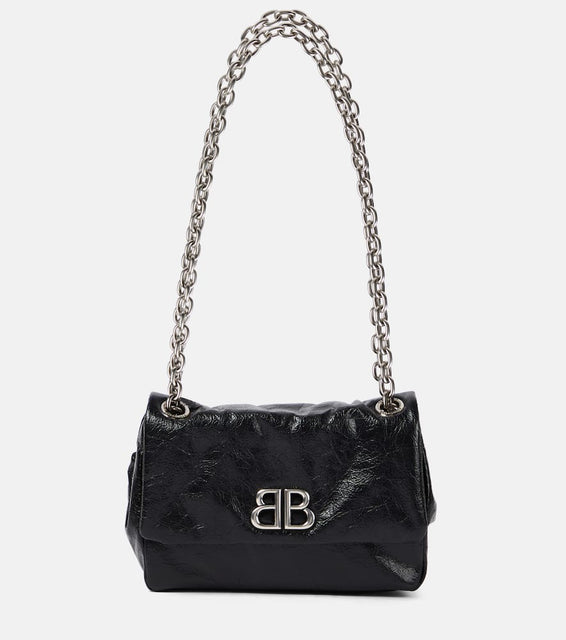 Balenciaga Monaco Mini BB leather shoulder bag. Shop Balenciaga Shoulder Bags for women now.