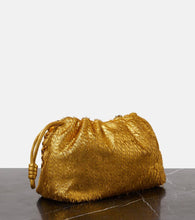 Loewe Flamenco fringed metallic leather clutch