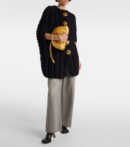 Loewe Flamenco fringed metallic leather clutch