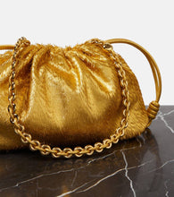 Loewe Flamenco fringed metallic leather clutch