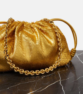 Loewe Flamenco fringed metallic leather clutch