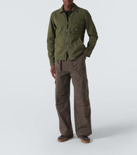 Stone Island Compass cotton canvas overshirt