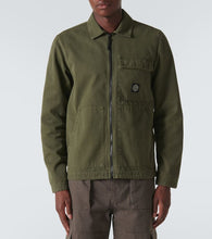 Stone Island Compass cotton canvas overshirt