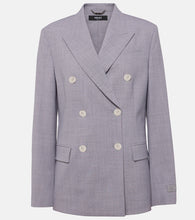 Versace M√É¬©lange wool-blend blazer - Versace M√É¬©lange 羊毛混纺西装外套