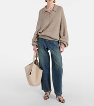 Khaite Lotus Medium leather tote bag