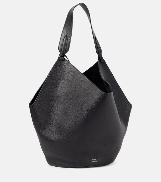 Khaite Lotus Medium leather tote bag. Shop Khaite Tote Bags for women now.
