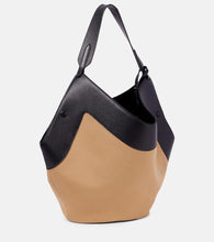 Khaite Lotus Medium canvas and leather tote bag