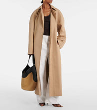 Khaite Lotus Medium canvas and leather tote bag